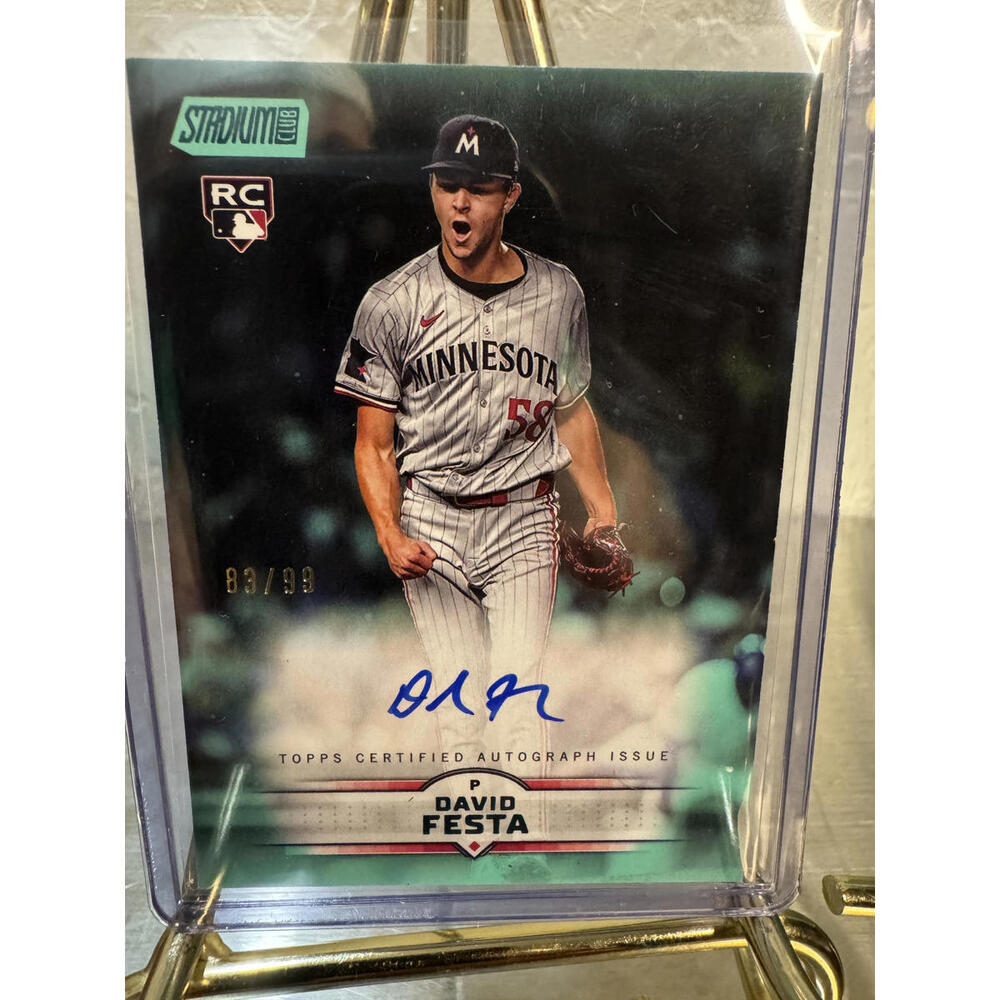 2024 Topps David Festa  Rookie Autograph Baseball Card #83/99 green